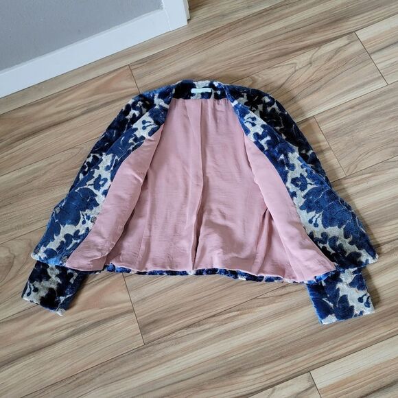 Bakchic Eyes of Nedjma Floral Brocade Velvet Wrap Jacket Blazer - Picture 9 of 12